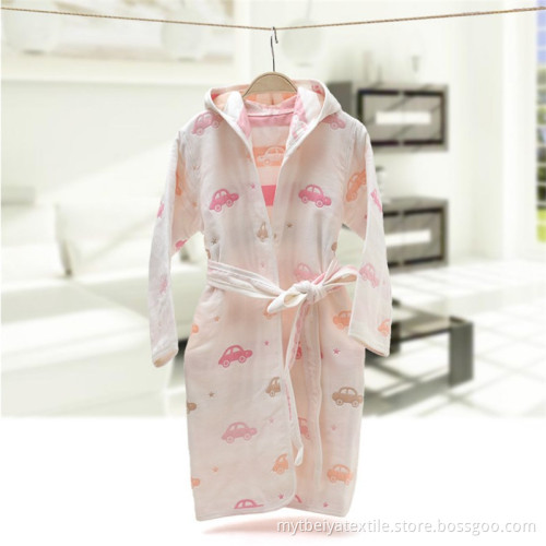 Hot Sale Printing Comfortable 100% Cotton Bathrobe Kids